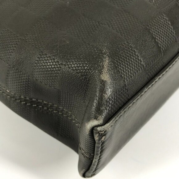 LOUIS VUITTON Gray Damier Leather Tote Bag - Picture 6 of 16